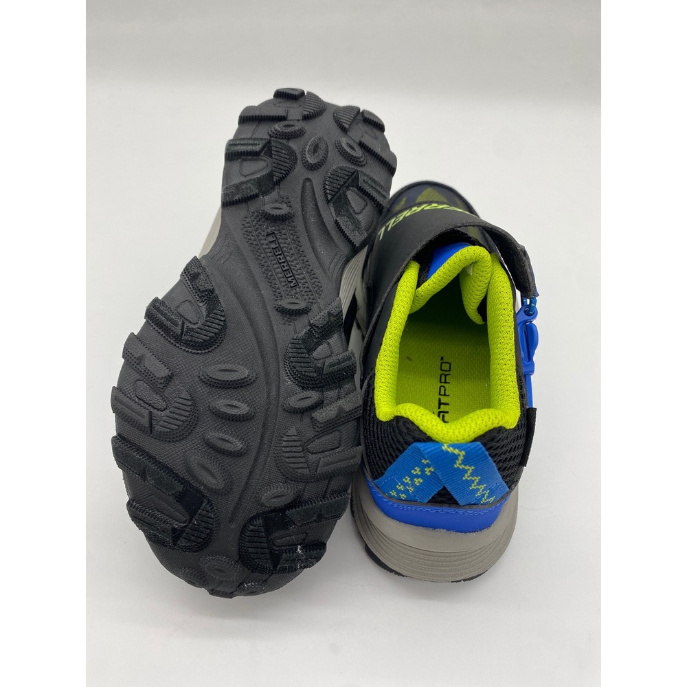 Merrell Kids Nova 3 Waterproof Hiking Sneakers Black Blue Lime MK267174 Size 12M - Picture 2 of 7